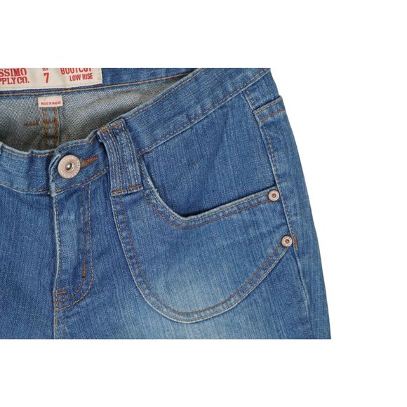 Mossimo Jeans Juniors Size 7 Bootcut Low Rise Blue Denim - Picture 5 of 12